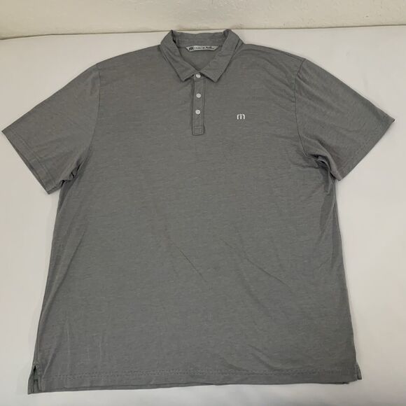 Travis Matthew Polo Shirt Men 3XL XXXL Gray Pima Cotton Stretch Golf Performance - Picture 1 of 9